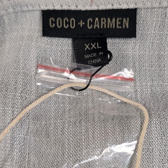 Coco & Carmen Women XXL Linen Rayon Eco Coco Shirt Pants Sustainable Natural NWT - Picture 3 of 16
